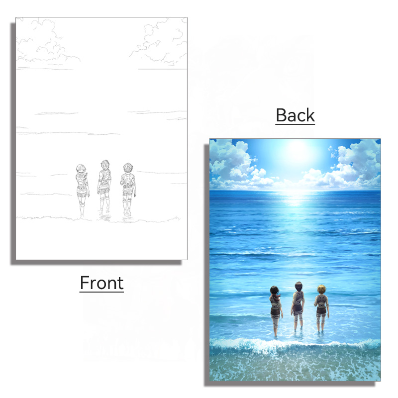 [Copy]Attack on Titan Series LED Light Painting Anime Photo Frame Wall Art