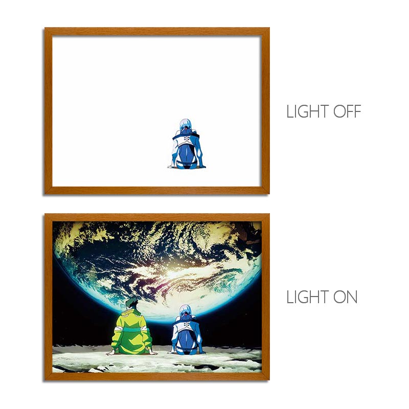 Cyber Series LED Light Painting Anime Photo Frame Wall Art