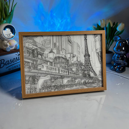Cyberpunk City Night – Anime Light Box with LED Glow Effect