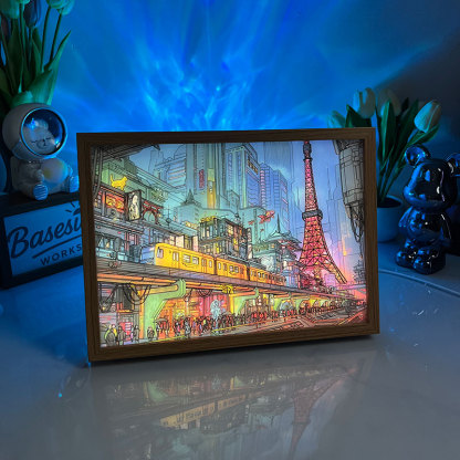 Cyberpunk City Night – Anime Light Box with LED Glow Effect
