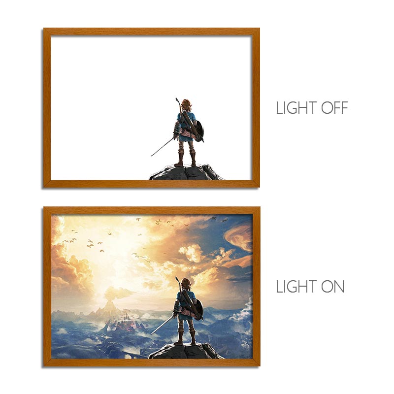 The Legend of Zelda LED Light Painting Frame Legends of Hyrule Wall Art