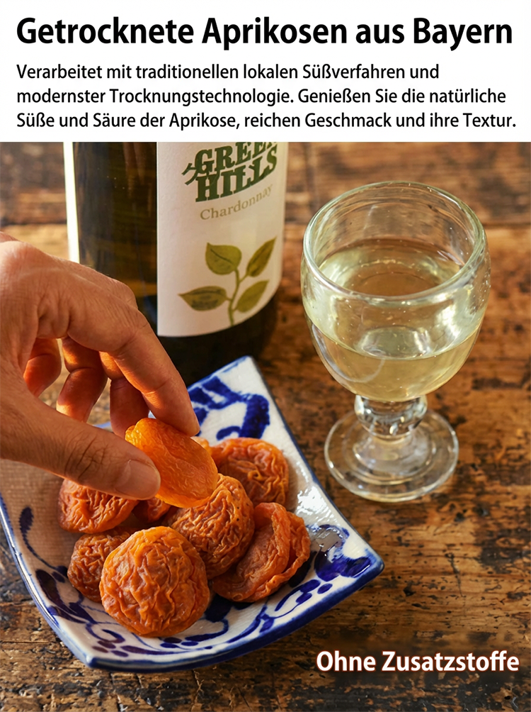 【Von Herz-Kreislauf-Spezialisten empfohlen】 Bayerns Spezialität: Getrocknete Aprikosen