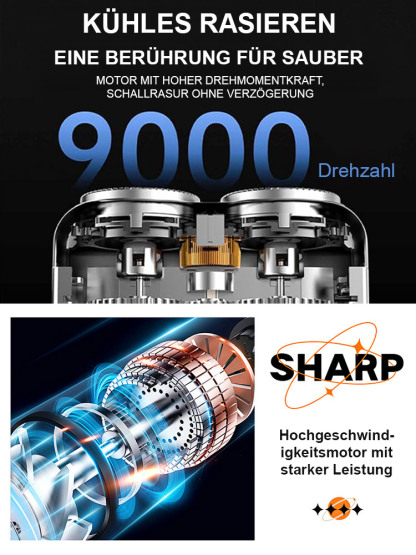 【50% Rabatt】Tragbarer Rasierer, sanfte Rasur in einer Sekunde, 360°-Drehung, rückstandslose Rasur, eine Ladung reicht für einen Monat