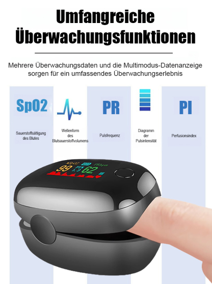 TFT-Clip-Hausgebrauch-Sauerstoffsättigungsmonitor-Juwelenoximeter