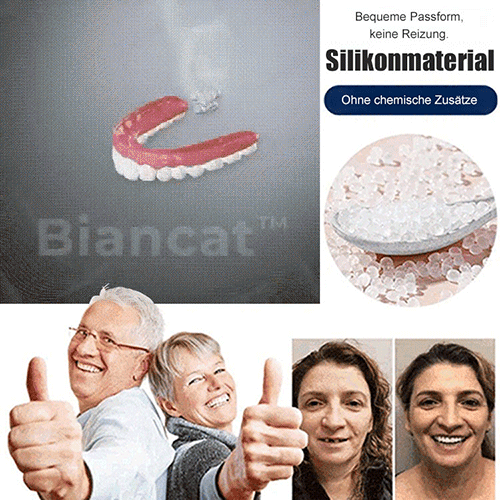 Zahnprothesenset mit Silikonauskleidung