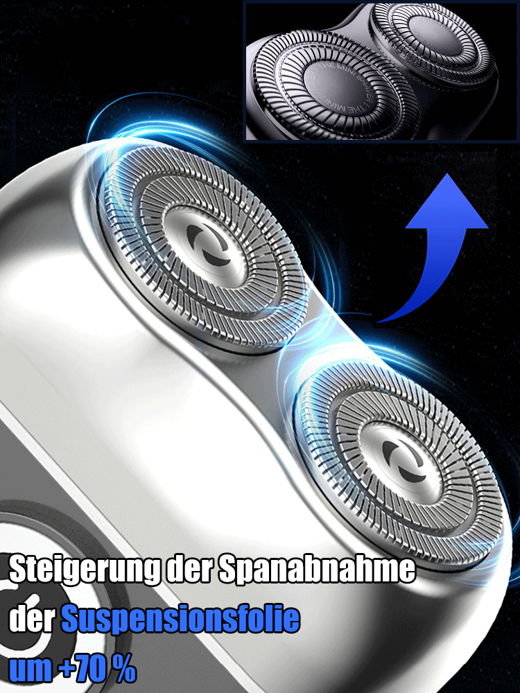 Zweiring-Magnetrasierer für Reisen