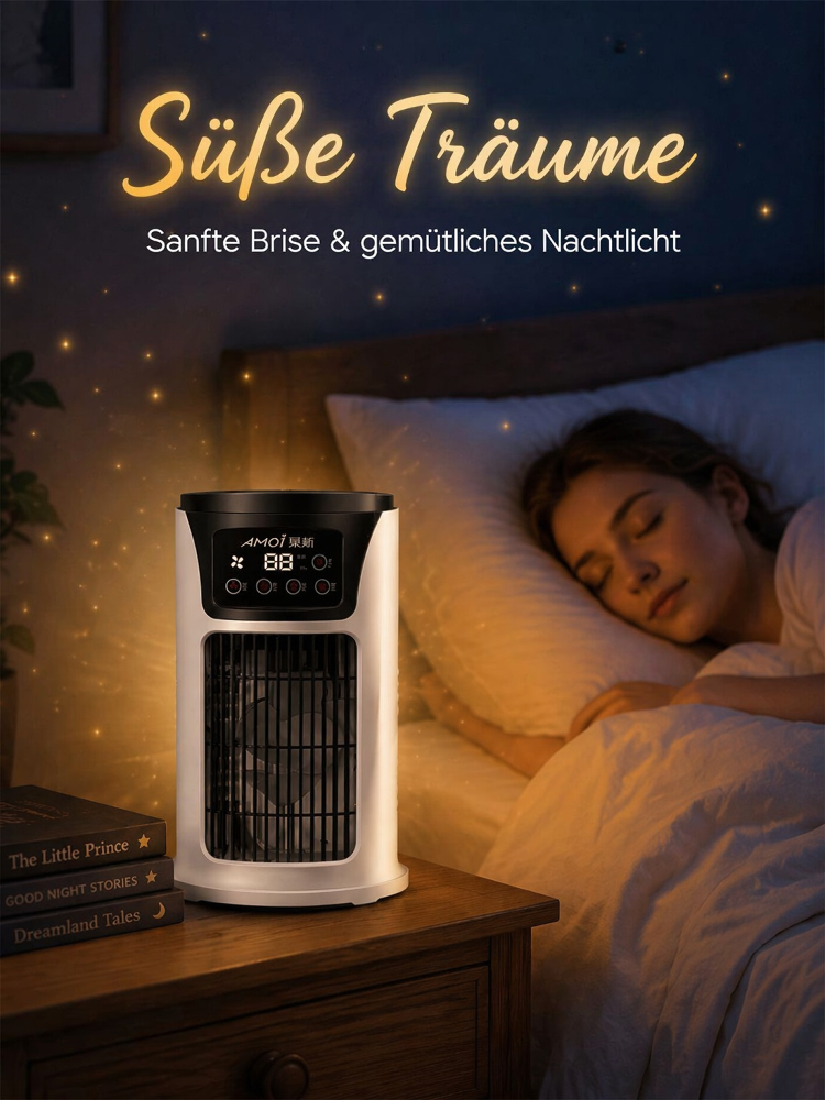 Leise Kühlluftmaschine mit Nachtlicht