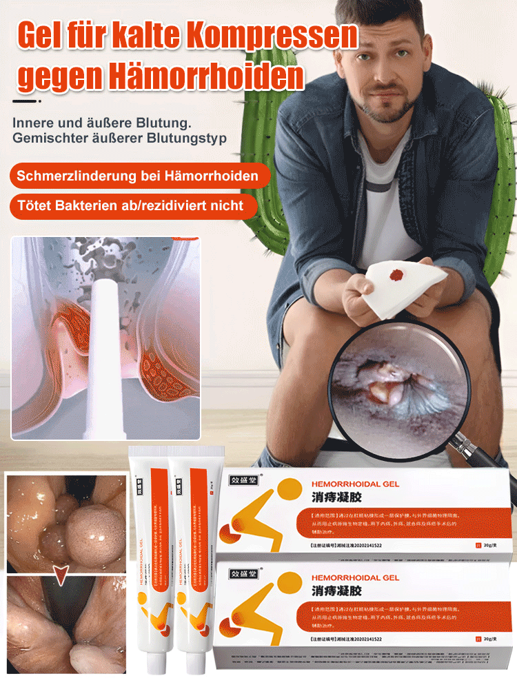 Gel für kalte Kompressen gegen Hämorrhoiden