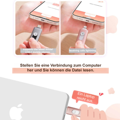 Sichern Sie Daten jederzeit und überall mit dem 3-in-1-USB-Flash-Laufwerk zur Handyerweiterung