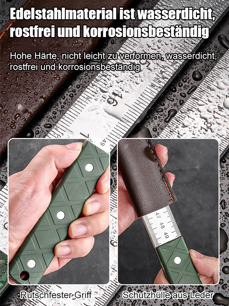 Multifunktionales, verlängertes und verdicktes taktisches Stahl-Lineal zur Selbstverteidigung