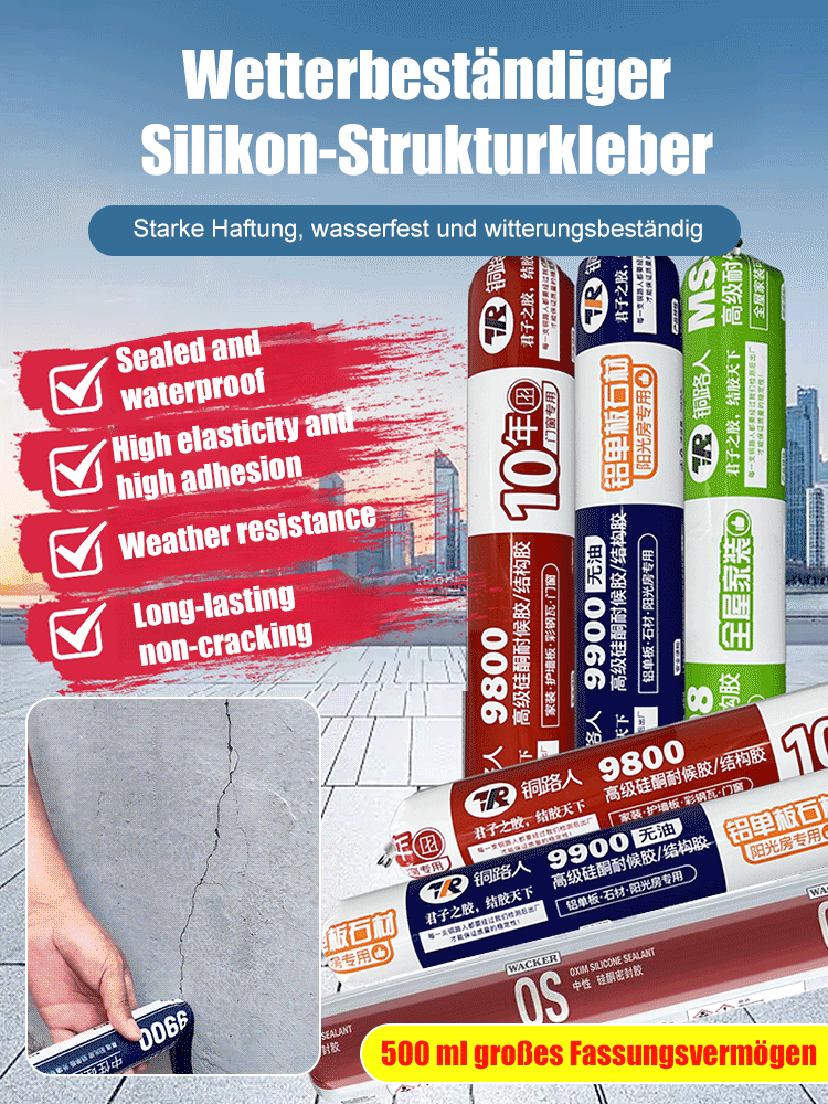 【Garantiert 30 Jahre wasserdicht】Neutrales Silikonabdichtungsmittel mit wasserdichter Versiegelung