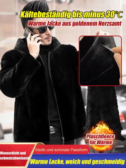 [Super warm] Goldene Nerzjacke Winterverdickungsmodelle