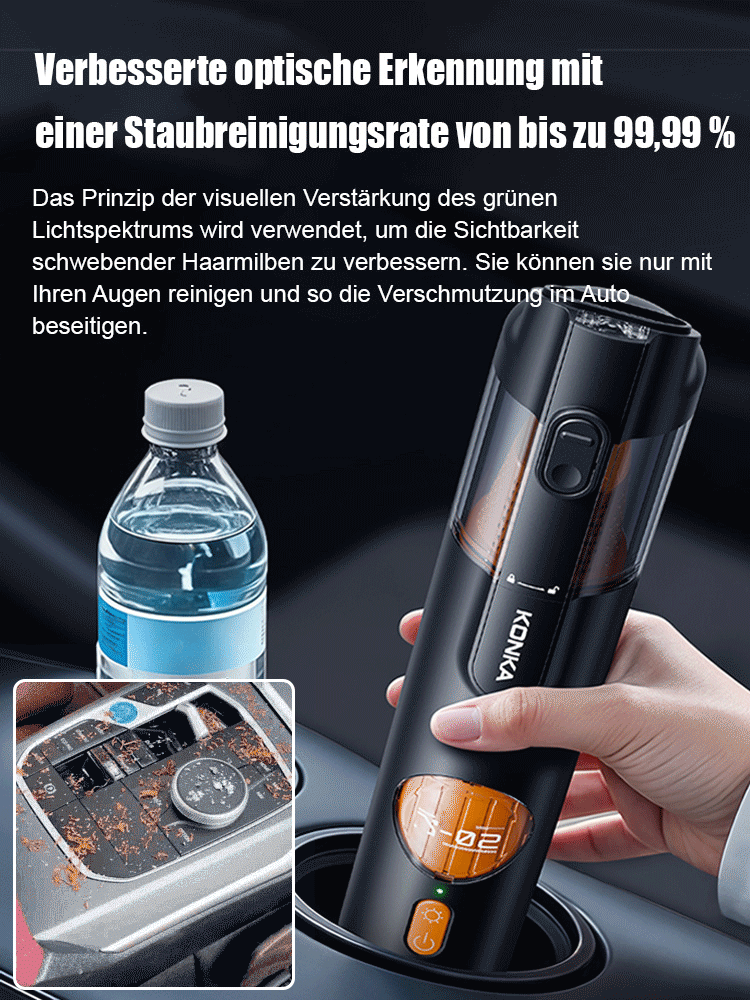 Kabelloser tragbarer Handstaubsauger mit starker Saugkraft, reinigen Sie Ihr Auto ganz einfach