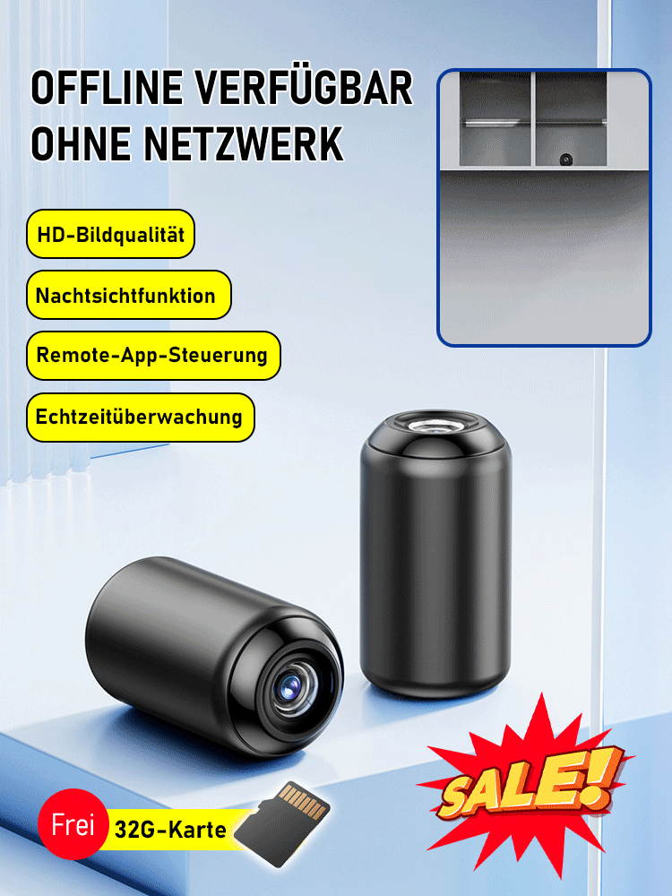 🎥Mini-WLAN-Fernüberwachungskamera, 🤳Handy-Fernbedienung, hochauflösendes Bild