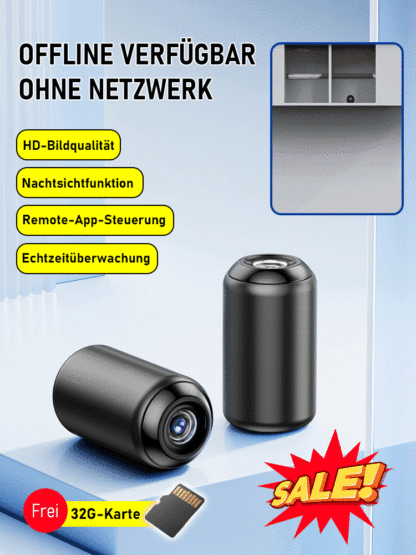 🎥Mini-WLAN-Fernüberwachungskamera, 🤳Handy-Fernbedienung, hochauflösendes Bild