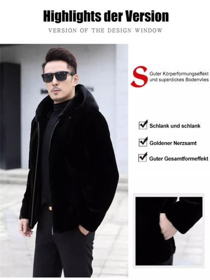 [Super warm] Goldene Nerzjacke Winterverdickungsmodelle