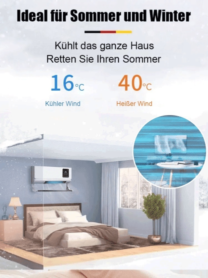 Wandmontierte Dual-Wind-Klimaanlage