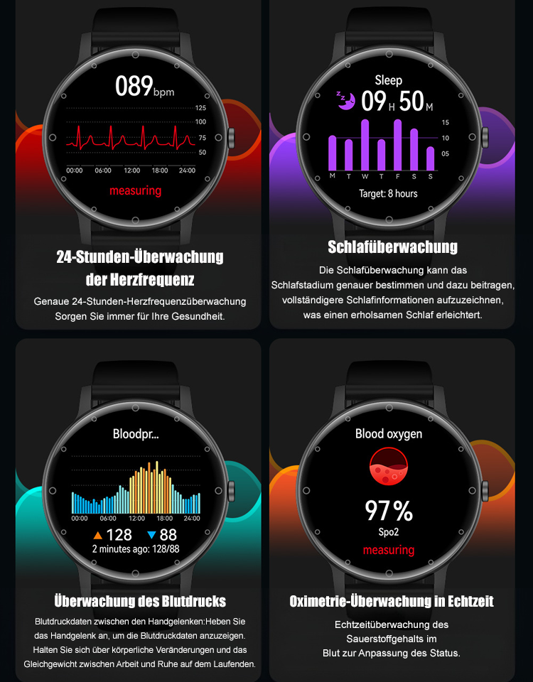 Ultradünne Uhr zur Bluetooth-Sprachblutzuckermessung