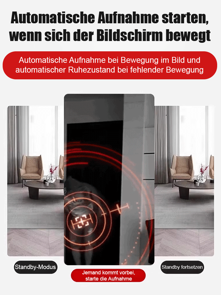 HD-Minikamera ohne tote Winkel-5G-Netzwerk High-Definition-Qualität ganztägige Überwachung, kompakt und verborgen