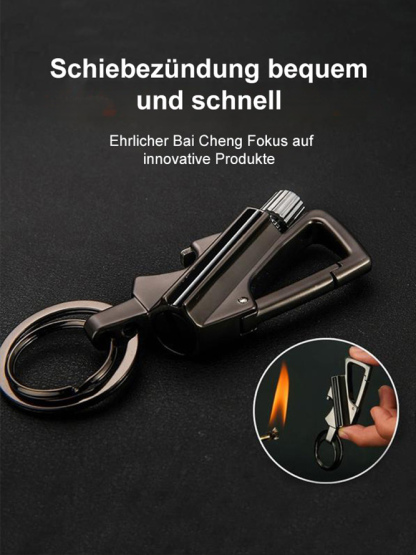 Feuerzeug, Flaschenöffner, Schlüsselanhänger 3-in-1 | Multifunktionaler Schlüsselanhänger-Flaschenöf