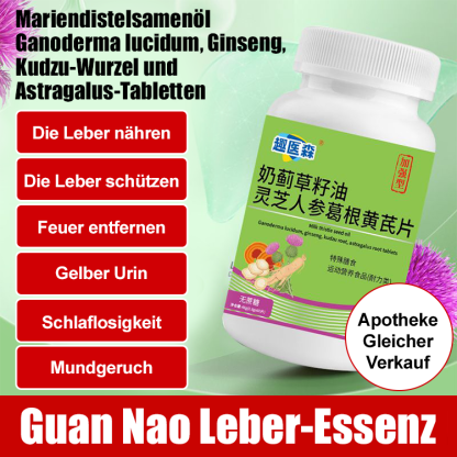 Mariendistelsamenöl, Ganoderma-, Ginseng-, Pueraria- und Astragalus-Tabletten