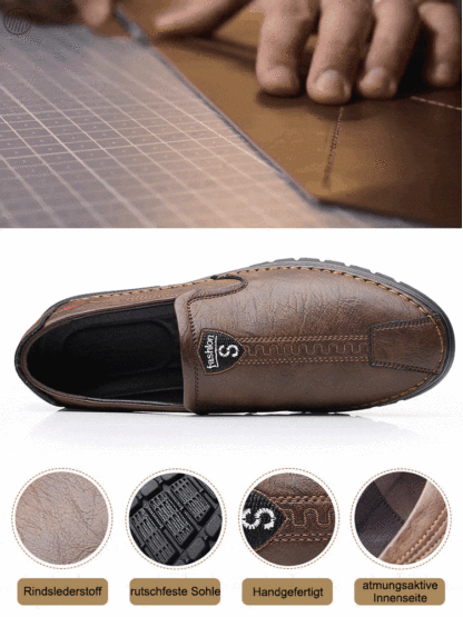 Handgefertigte Slip-on-Lederschuhe für Herren
