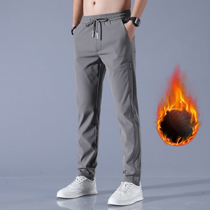 Samtverdickte, warme, gerade Freizeithose