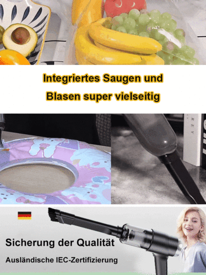 Tragbarer Autostaubsauger mit kabelloser Aufladung – Staubentfernungsrate 99 %