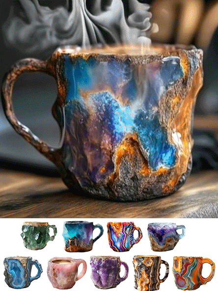 【Weihnachtsfrühkauf】Mineralischer Wellness-Kristall-Kaffeebecher