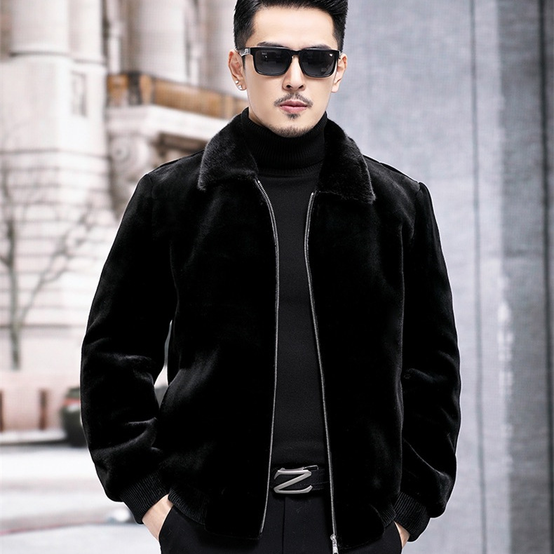 [Super warm] Goldene Nerzjacke Winterverdickungsmodelle