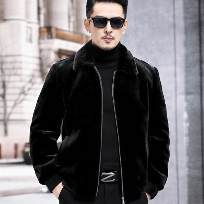[Super warm] Goldene Nerzjacke Winterverdickungsmodelle