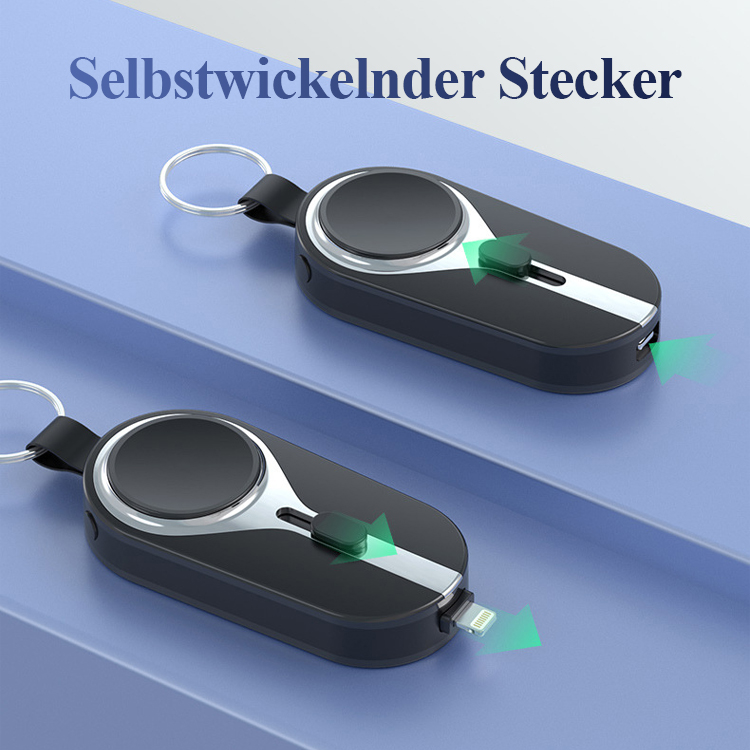 Wireless Ladegerät 2-in-1 Notfall-Schlüsselbund Power Bank