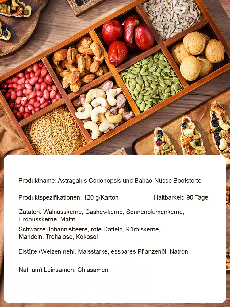 Nut Boat Tarts, eine perfekte Kombination aus traditionellen chinesischen Kräutern und ausgewählten Nüssen, sind nahrhaft und lecker