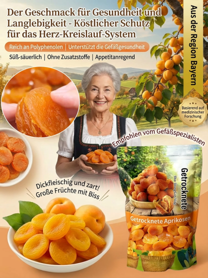 【Von Herz-Kreislauf-Spezialisten empfohlen】 Bayerns Spezialität: Getrocknete Aprikosen