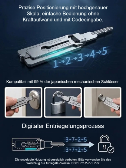 🔥 Der ultimative 2-in-1-Generalschlüssel | Öffnet 99 % aller Schlösser in 30 Sekunden | Stahl in Luft- und Raumfahrtqualität