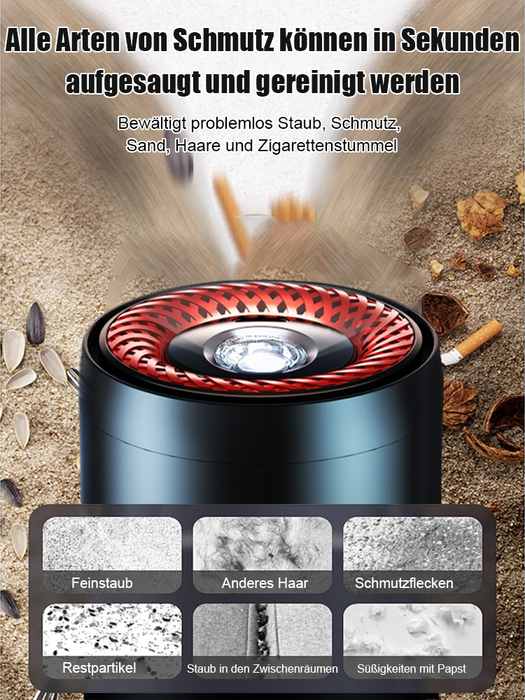 Kabelloser tragbarer Handstaubsauger mit starker Saugkraft, reinigen Sie Ihr Auto ganz einfach