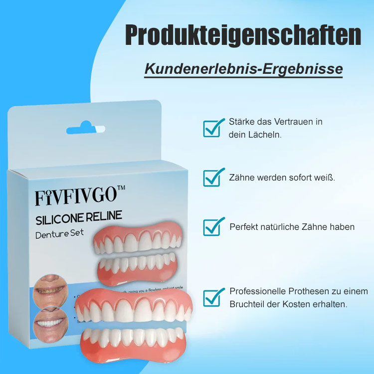 Zahnprothesenset mit Silikonauskleidung