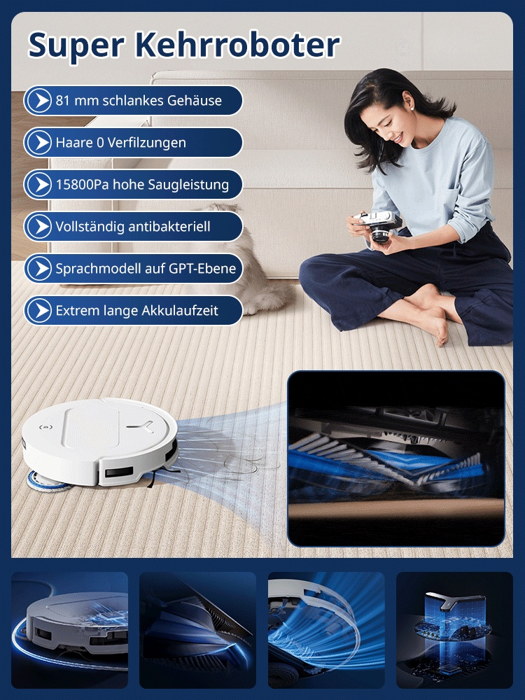 Intelligenter Staubsaugerroboter-Reinigung war noch nie so einfach – befreien Sie Ihre Hände und genießen Sie mehr Lebensfreude!