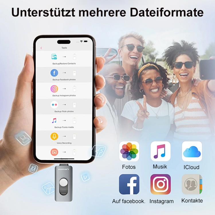 Sichern Sie Daten jederzeit und überall mit dem 3-in-1-USB-Flash-Laufwerk zur Handyerweiterung