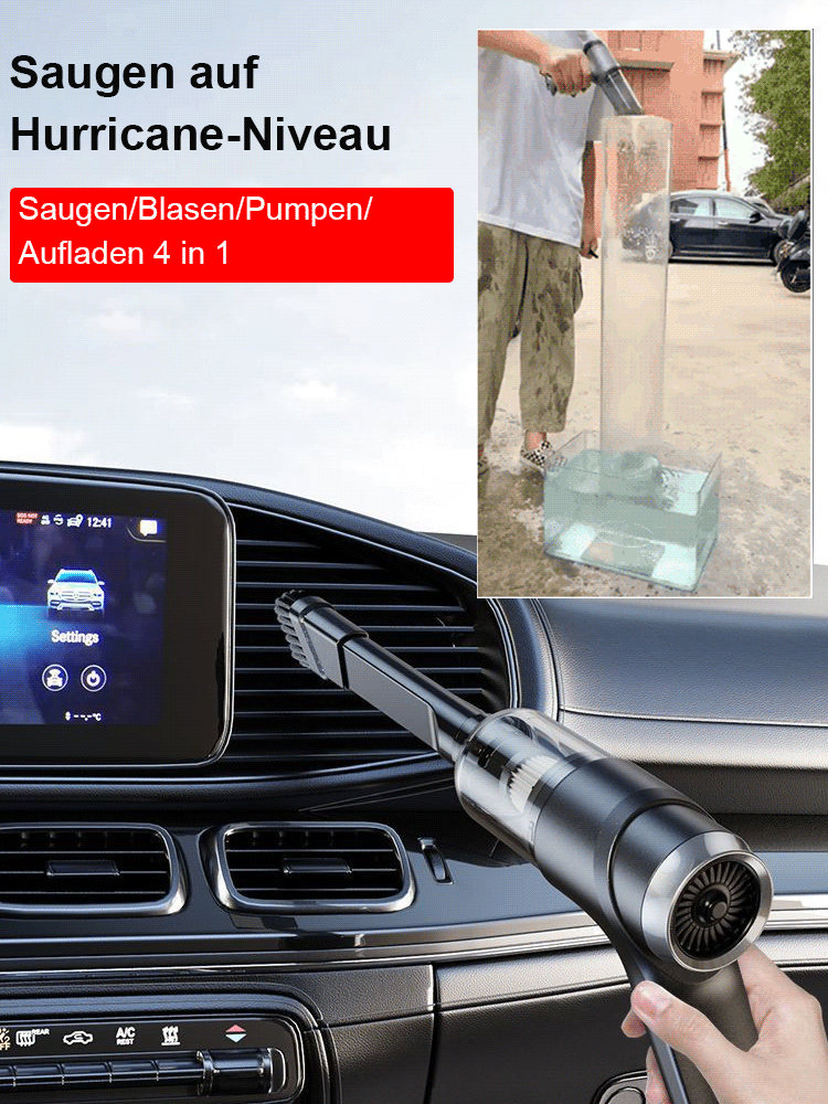 Kabellos aufladbarer tragbarer Autostaubsauger