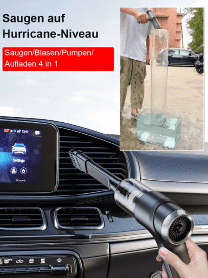 Kabellos aufladbarer tragbarer Autostaubsauger