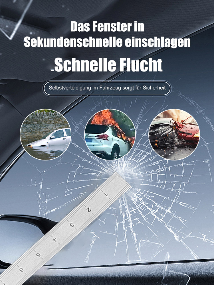 Multifunktionales, verlängertes und verdicktes taktisches Stahl-Lineal zur Selbstverteidigung