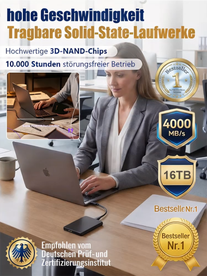 【Erweiterungs-Upgrade】Tragbare externe SSD-Festplatte