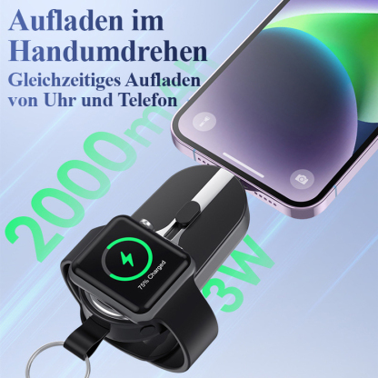 Wireless Ladegerät 2-in-1 Notfall-Schlüsselbund Power Bank