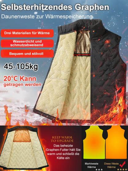 🔥[Unmittelbar nach dem Anziehen um 10° aufwärmen] Selbstheizende Weste aus Graphen-Kaschmir