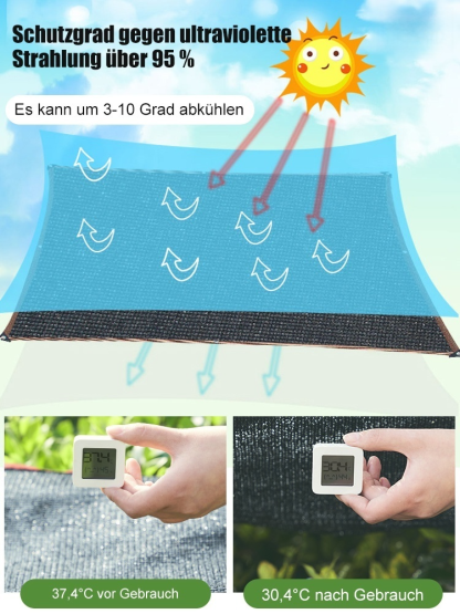 Multifunktionales Schattennetz