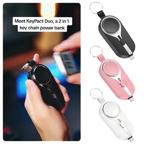 Wireless Ladegerät 2-in-1 Notfall-Schlüsselbund Power Bank