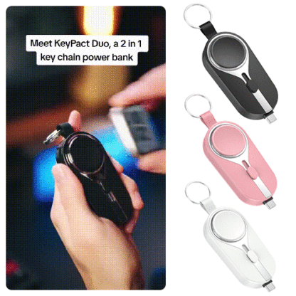 Wireless Ladegerät 2-in-1 Notfall-Schlüsselbund Power Bank