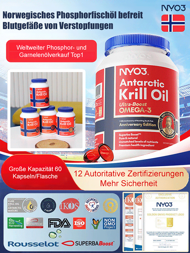 Antarktisches Krillöl, ein Muss für die Gesundheit von Menschen mittleren Alters und älteren Menschen