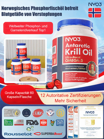 Antarktisches Krillöl, ein Muss für die Gesundheit von Menschen mittleren Alters und älteren Menschen